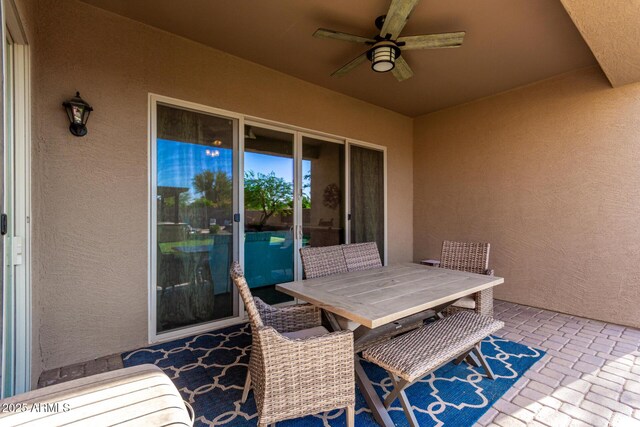 10542 W Electra Ln, Peoria, AZ 85383 - view of patio featuring a ceiling fan and outdoor dining space