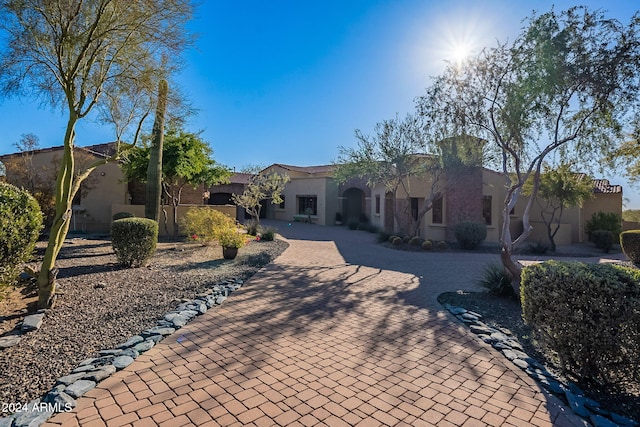 view of pueblo revival-style home