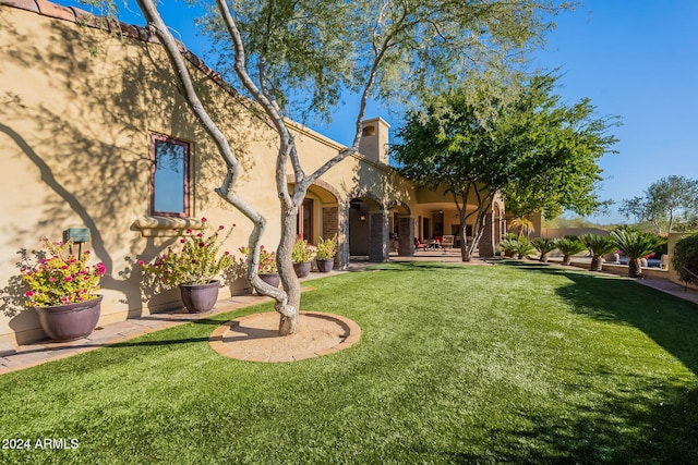 view of yard featuring a patio