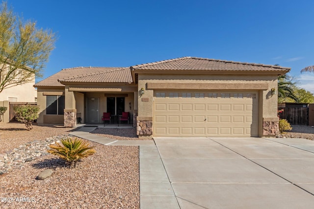 view of front of home featuring a garage