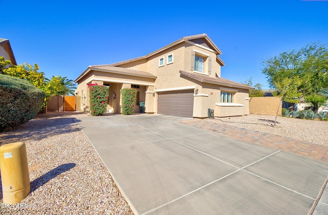 view of front facade with a garage