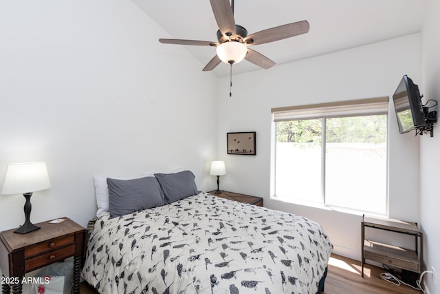 9791 N 118th Way, Scottsdale, AZ 85259 - bedroom with wood finished floors and ceiling fan
