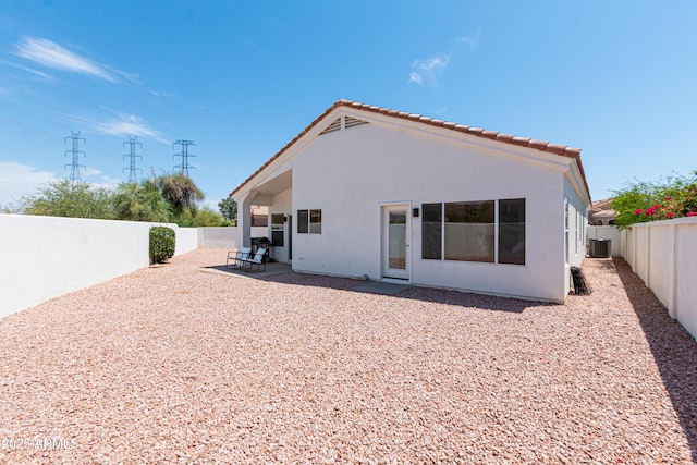 9791 N 118th Way, Scottsdale, AZ 85259 - back of property with stucco siding, a tiled roof, a patio area, and a fenced backyard