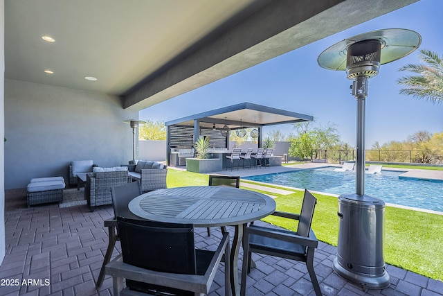 33766 N 86th St, Scottsdale, AZ 85266 - view of patio with outdoor dining space and an outdoor hangout area