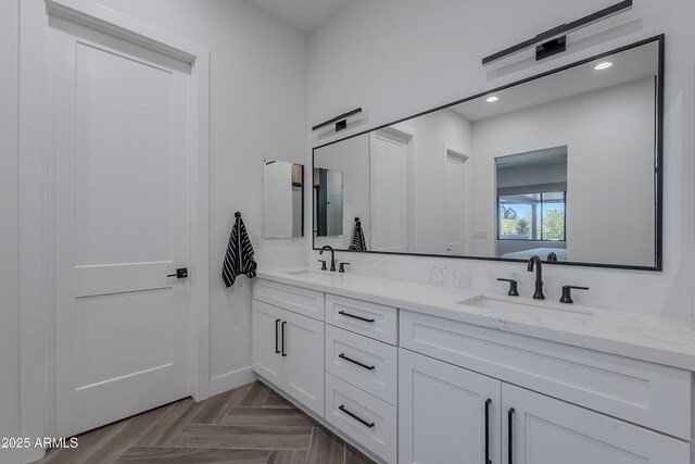 33766 N 86th St, Scottsdale, AZ 85266 - full bathroom with double vanity and recessed lighting
