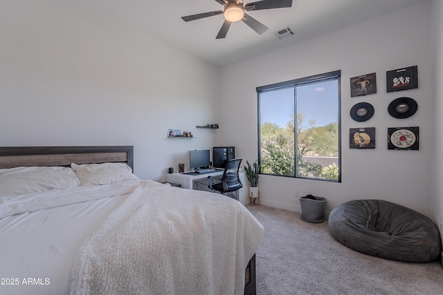 33766 N 86th St, Scottsdale, AZ 85266 - carpeted bedroom featuring baseboards and ceiling fan
