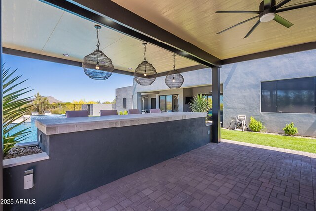 33766 N 86th St, Scottsdale, AZ 85266 - view of patio / terrace with a ceiling fan
