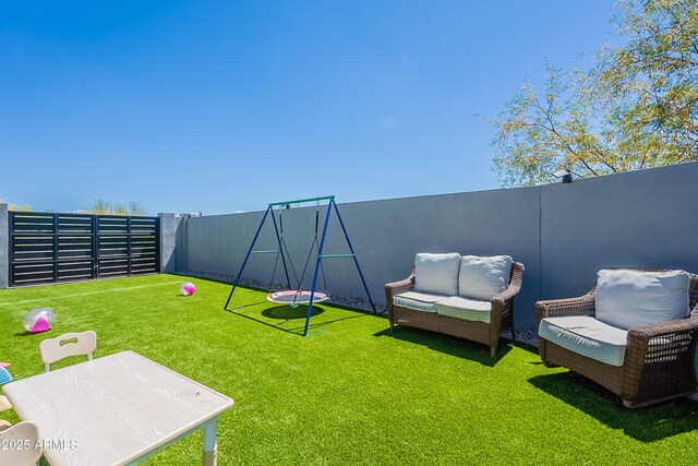 33766 N 86th St, Scottsdale, AZ 85266 - view of yard featuring a playground and an outdoor living space