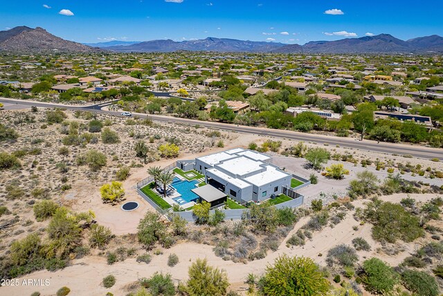 33766 N 86th St, Scottsdale, AZ 85266 - view from above of property with mountains and a pool