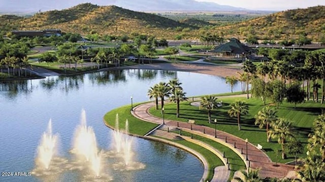 view of water feature featuring a mountain view