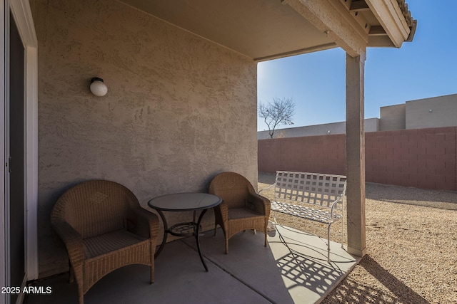 view of patio / terrace with a fenced backyard