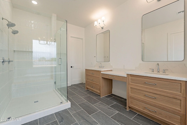 6832 N 178th Ln, Waddell, AZ 85355 - bathroom featuring vanity and a shower stall