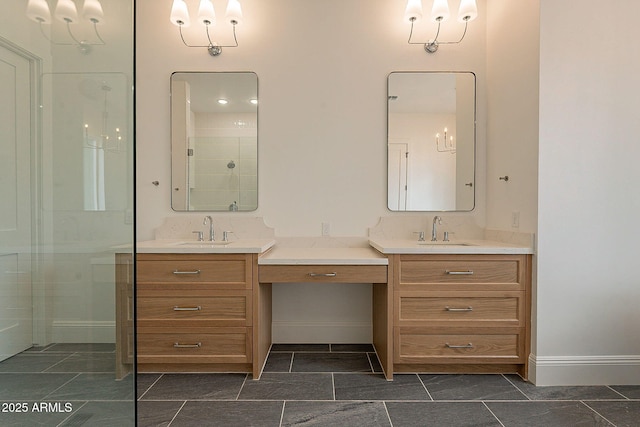 6832 N 178th Ln, Waddell, AZ 85355 - full bath with tile patterned floors, vanity, and baseboards