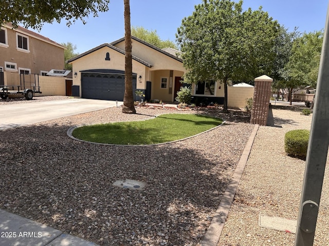 1924 S Rome St, Gilbert, AZ 85295 - view of front of property with driveway, a garage, and stucco siding