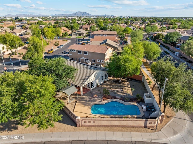 1924 S Rome St, Gilbert, AZ 85295 - aerial view of residential area with mountains and a pool area