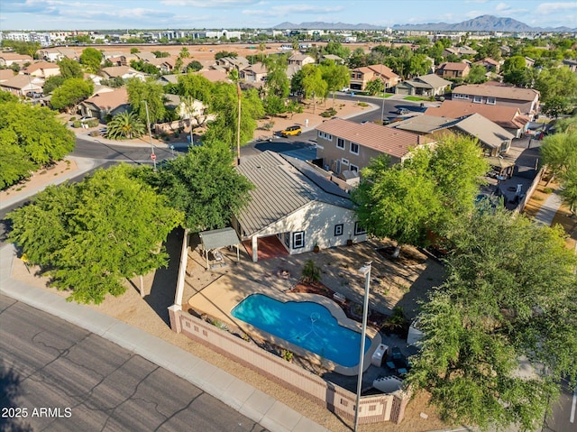 1924 S Rome St, Gilbert, AZ 85295 - aerial perspective of suburban area featuring a mountainous background and a pool area