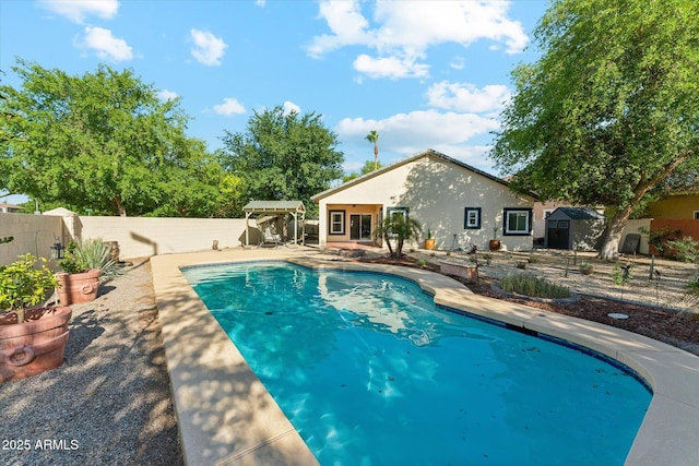 1924 S Rome St, Gilbert, AZ 85295 - view of swimming pool with a pergola, a fenced backyard, and a patio
