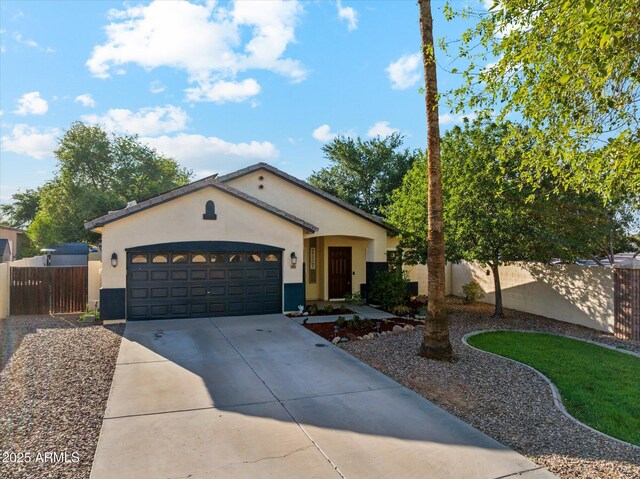 1924 S Rome St, Gilbert, AZ 85295 - view of front of house featuring stucco siding, concrete driveway, and a garage