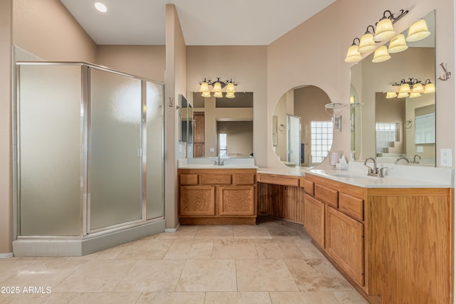2535 N Pinnule Cir, Mesa, AZ 85215 - full bath featuring a shower stall and double vanity
