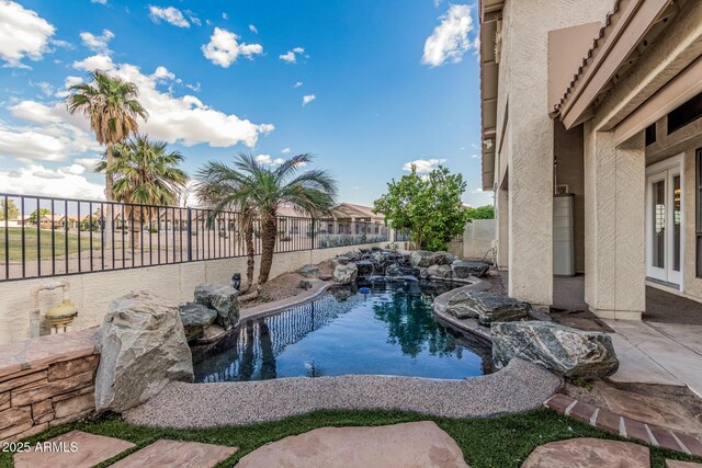 2535 N Pinnule Cir, Mesa, AZ 85215 - view of swimming pool featuring a fenced backyard and a patio area