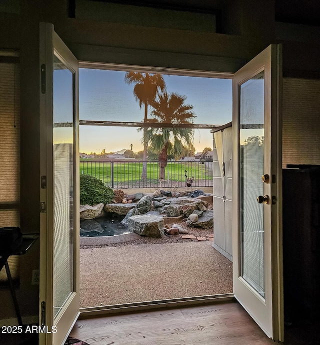 2535 N Pinnule Cir, Mesa, AZ 85215 - doorway with wood finished floors