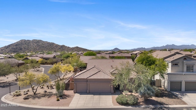 3544 N Paseo Del Sol, Mesa, AZ 85207 - view of front facade with a residential view, stucco siding, concrete driveway, and a tile roof