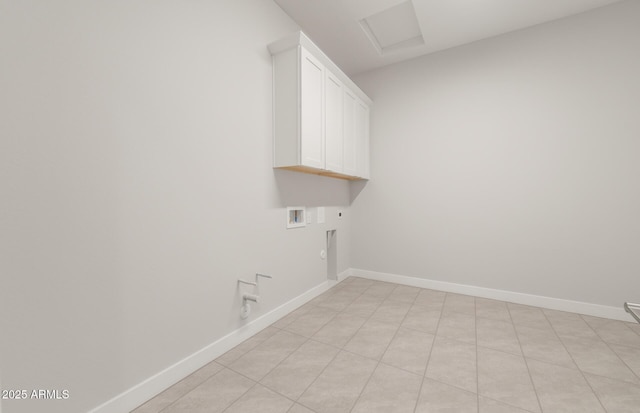 22660 E Pegasus Pkwy, Queen Creek, AZ 85142 - washroom featuring gas dryer hookup, cabinet space, hookup for an electric dryer, washer hookup, and baseboards