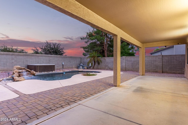 20293 N 83rd Dr, Peoria, AZ 85382 - view of patio / terrace with a fenced in pool, a fenced backyard, and central air condition unit