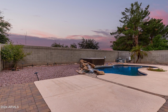 20293 N 83rd Dr, Peoria, AZ 85382 - view of pool with a patio, a fenced backyard, central air condition unit, and a fenced in pool