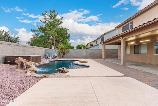 20293 N 83rd Dr, Peoria, AZ 85382 - view of swimming pool with a fenced backyard, a fenced in pool, a patio area, and central air condition unit