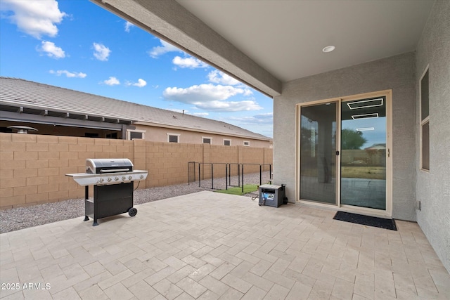 view of patio / terrace featuring area for grilling