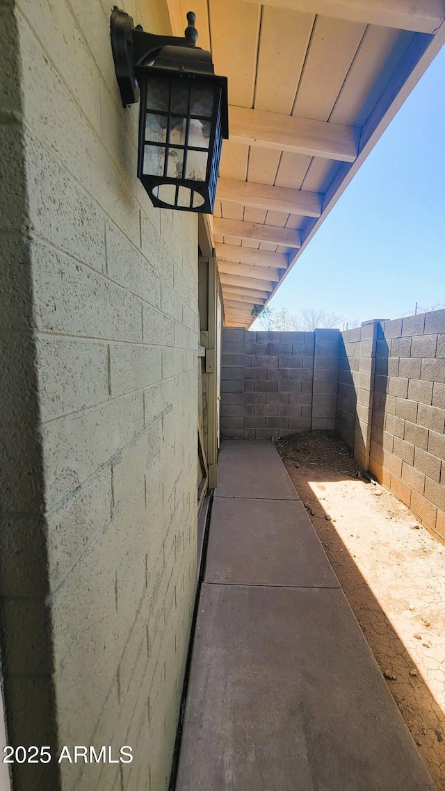 view of home's exterior featuring a fenced backyard