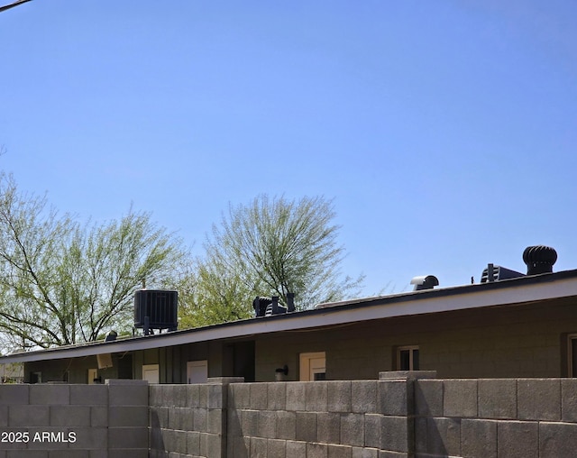 view of property exterior featuring cooling unit