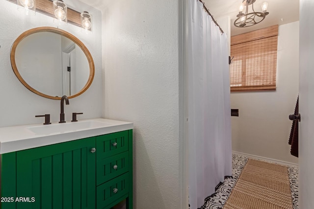 430 N Vineyard, Mesa, AZ 85201 - bathroom featuring vanity, tile patterned flooring, and baseboards