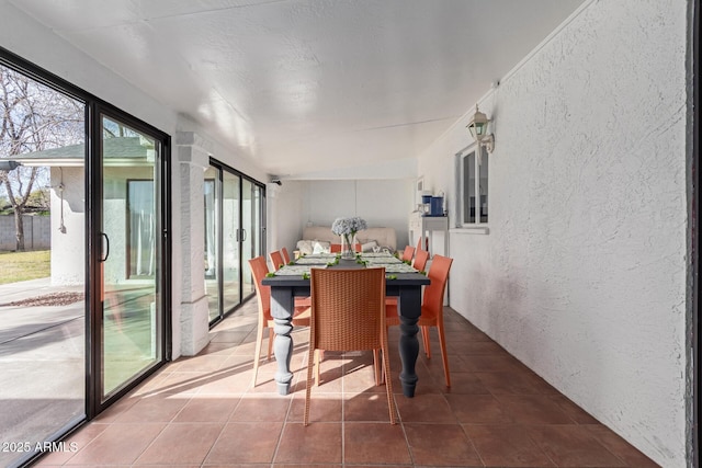 430 N Vineyard, Mesa, AZ 85201 - dining room with a textured wall and tile patterned flooring
