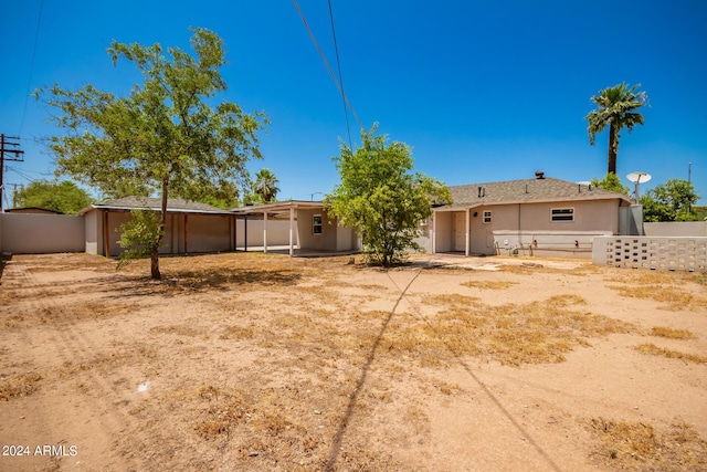 view of back of property