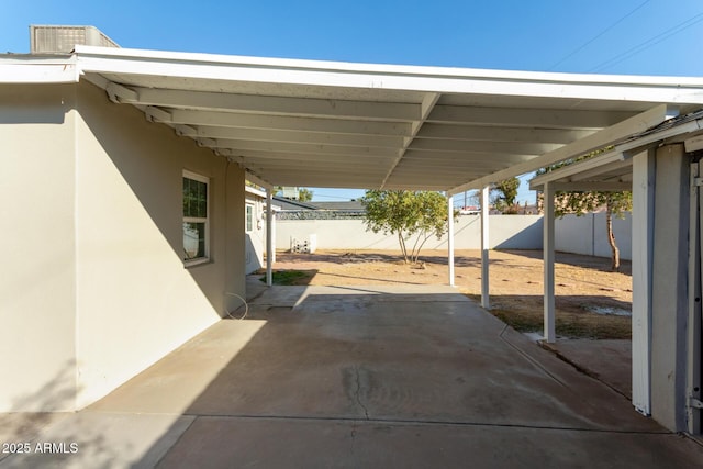 view of patio featuring central AC unit