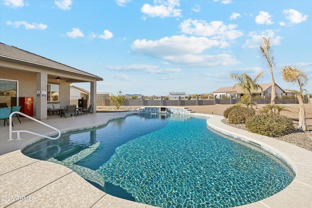 view of pool with a patio area