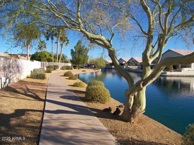 water view with fence