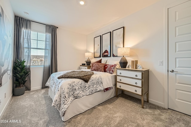 view of carpeted bedroom