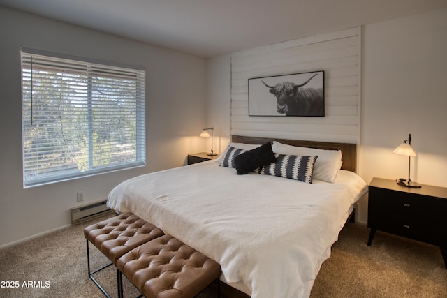 2273 Trail Cir, Overgaard, AZ 85933 - bedroom featuring carpet and a baseboard heating unit
