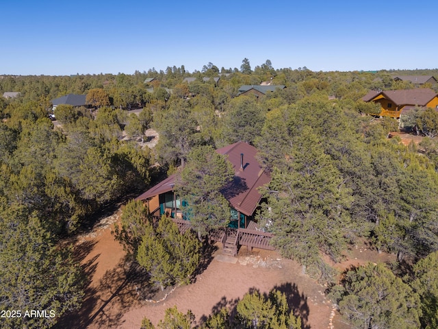 2273 Trail Cir, Overgaard, AZ 85933 - aerial view of property's location featuring a heavily wooded area