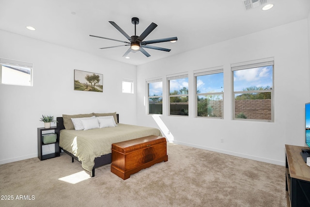8140 E June St, Mesa, AZ 85207 - bedroom featuring light carpet, multiple windows, and visible vents