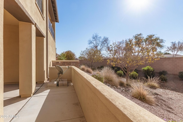 balcony featuring a patio