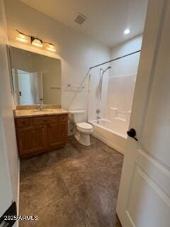 500 S Santa Fe Trl, Cornville, AZ 86325 - bathroom with vanity, toilet, and tub / shower combination