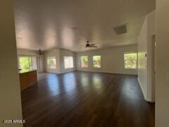 500 S Santa Fe Trl, Cornville, AZ 86325 - unfurnished living room with wood finished floors and baseboards