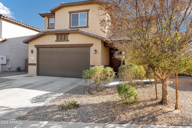 front facade featuring a garage