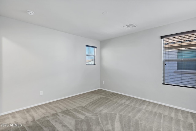 view of carpeted spare room