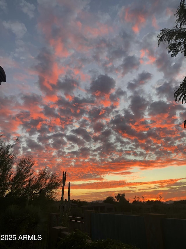 view of nature at dusk