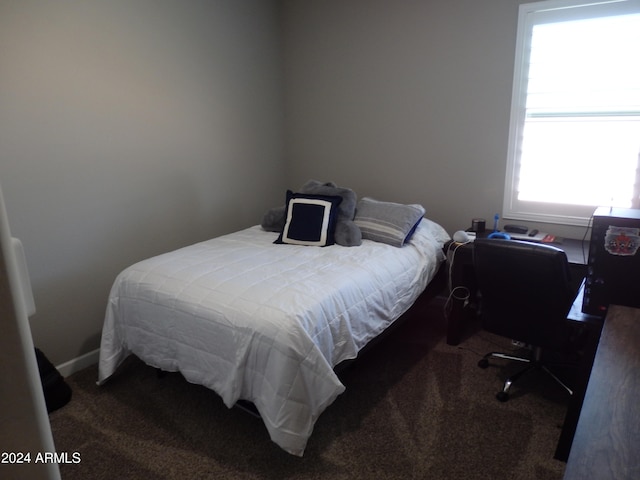 view of carpeted bedroom